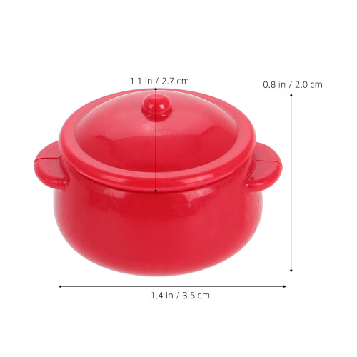4Pcs Mini Stock Pot Set 1/12 Scale Plastic Cookware For Dollhouse 1