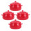 4Pcs Mini Stock Pot Set 1/12 Scale Plastic Cookware For Dollhouse 10
