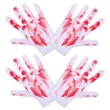 2 Pairs Bloody Gloves Halloween Decor Props For Haunted House