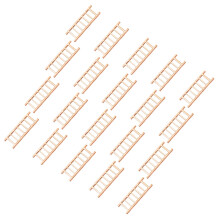 80 Pcs Mini Wooden Ladders For Doll House Diorama Accessories Diy