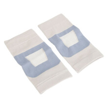 2pcs Breathable Light Gray Double Knit Elastic Compression Knee Sleeves XL