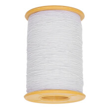 Cordón elástico blanco de 0,5 mm para manualidades de joyería y pulseras (1 m)