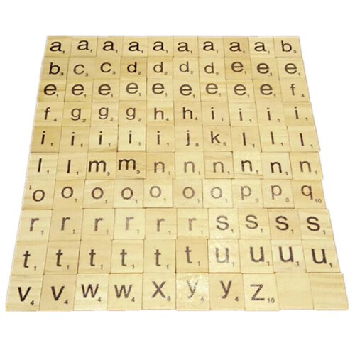 Sac Éducatif 200 Pièces En Bois Lettres Et 2
