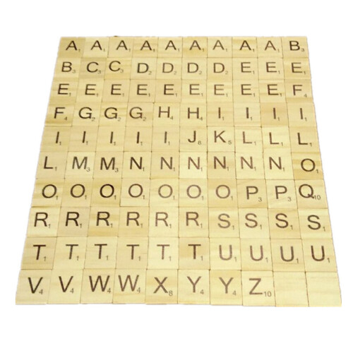 Sac Éducatif 200 Pièces En Bois Lettres Et 1