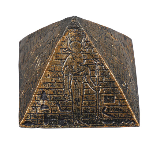 3 Pièces Pyramide Égyptienne Statue Vintage Décoration Bureau