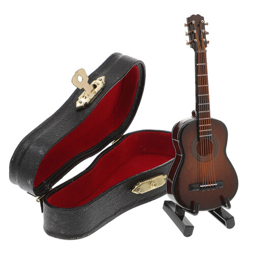 2 Set Decorazione Mini Chitarra In Legno Chitarra 1