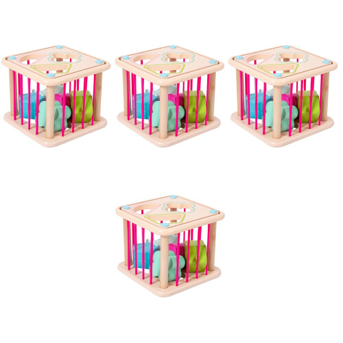 4 Set Shape Sorter In Legno Sensoriale Per Bambini 2