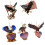 Pack of 5 Independence Day Themed Star Decorations Suitable for 1