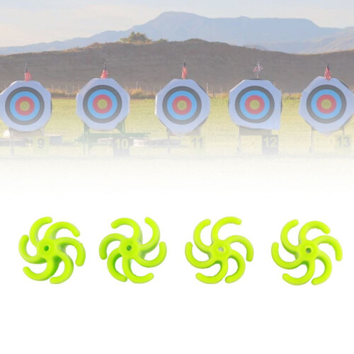 Durable Rubber Bowstring Stabilizers Green - Reduce Noise 4-Pack