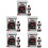 5 Sets Gas Station Model Toy With Road Cone Simulation 8