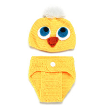 Adorable Crochet Yellow Chicken Costume For Newborn Photography