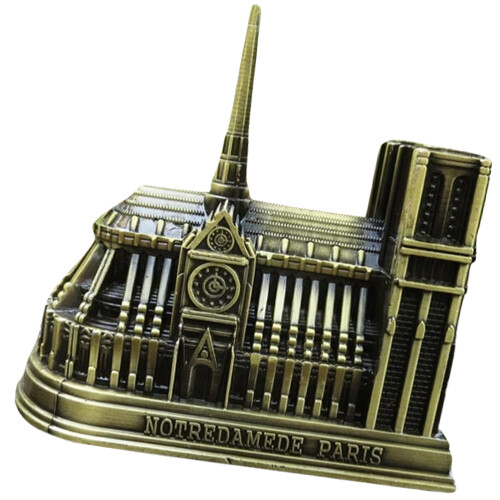 3 Pezzi Decorazione Edifici Famosi In Metallo Per E Fotografia 1