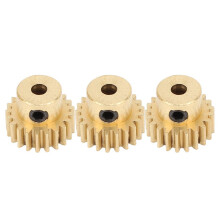 3Pcs Copper RC Car Gear M0.6 3.175mm for 1/10 23T Motor