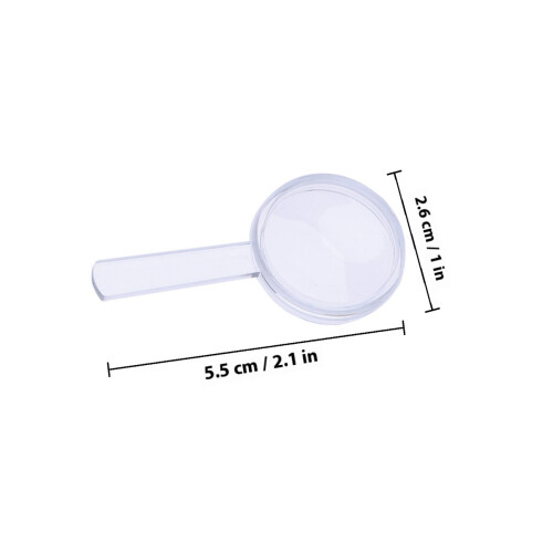 10Pcs 5X Plastic Handheld Mini Magnifying Glass For Kids 2