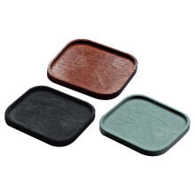 3Pcs Mini Wooden Tea Plates Japanese Simulation Tray Model
