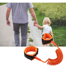 Orangefarbenes Sicherheitsarmband für Kinder und Erwachsene, strapazierfähiges elastisches Seil, Anti-Verlust-Glied