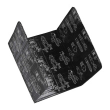 3-panelers oljestänkskydd svart kaktus aluminium 84,5 cm längd hopfällbar