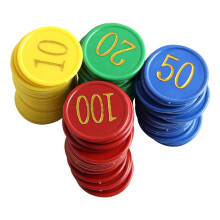 80 Unidades Fichas Redondas De Plástico Numeradas Para Tienda Bar