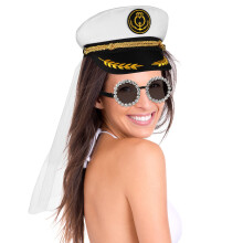 Party Hat Glasses Suit Bride Sailor Captain Costume Women Accessories
