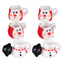 6Sets Mini Kopjes En Theepotten Porselein Voor Poppenhuis Speelthema