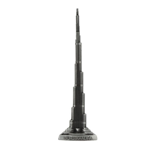 Grå legering Burj Khalifa tornmodell 22 cm Dubai landmärkesprydnad 2