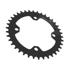 Smal breed kettingblad van aluminiumlegering voor mountainbikes, 34 tanden, zwart.