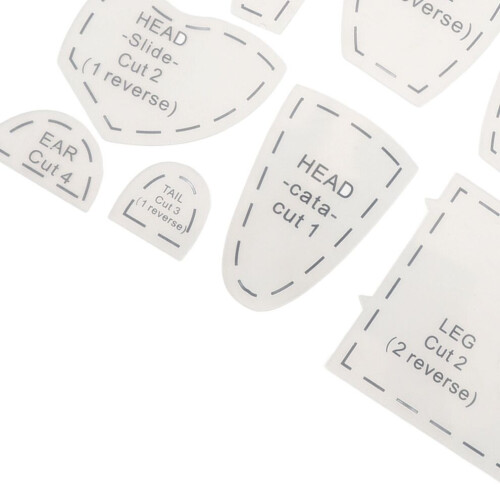 Memory Bear Template Ruler Set, 12 Inch Acrylic Sewing & Quilting Tool 2