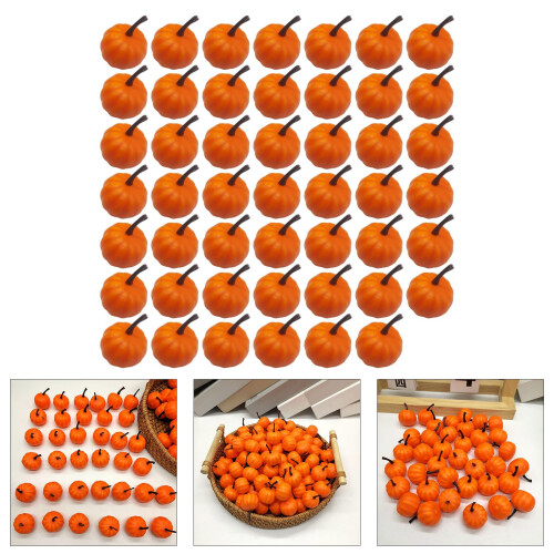 48Pcs Tiny Artificial Pumpkins Fall Festival Desk Decoration 1