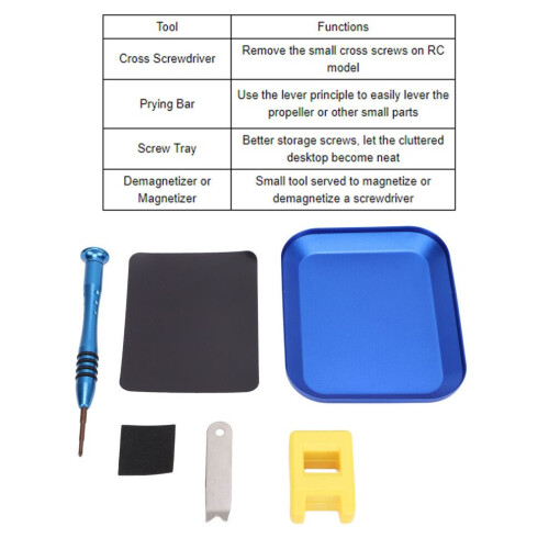 RC Model Repair Tool Set: Cross Screwdriver, Prying Bar & Magnetizer 2