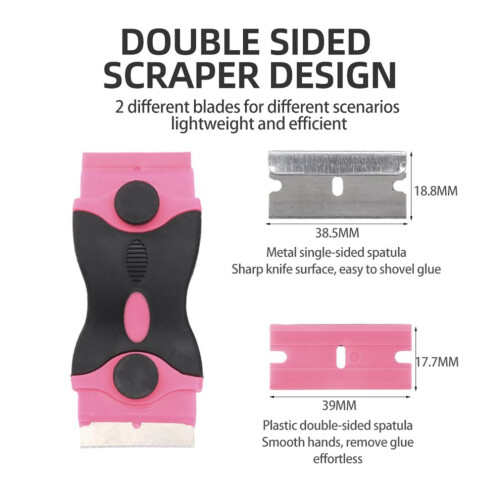 Razor Blade Scraper Tool Set 2 Pack with 30 Blades Ideal for Labels 1