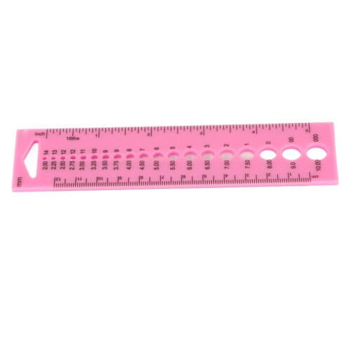 10Pcs Clear Plastic Knitting Needle Gauge Ruler Multipurpose Sewing Tool 2