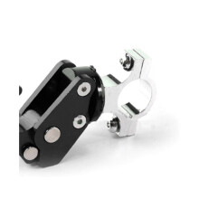 Klappbarer Motorradhaken aus Aluminiumlegierung, 99 x 57 mm, Schwarz