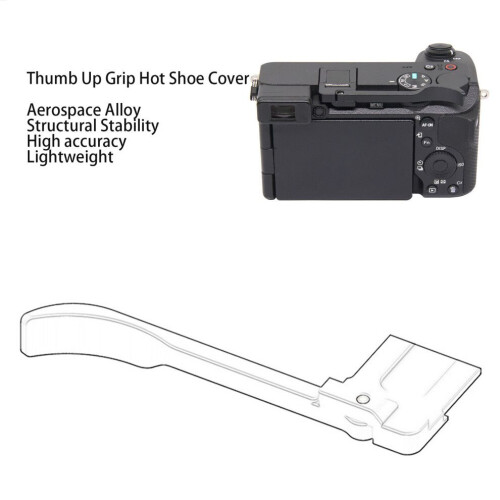 Black Aluminum Ergonomic Hand Grip for A6700 Camera Easy Assembly 2