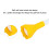 5PCS Yellow Golf Rubber Tees, Smooth Surface, 36g for Better Play 4