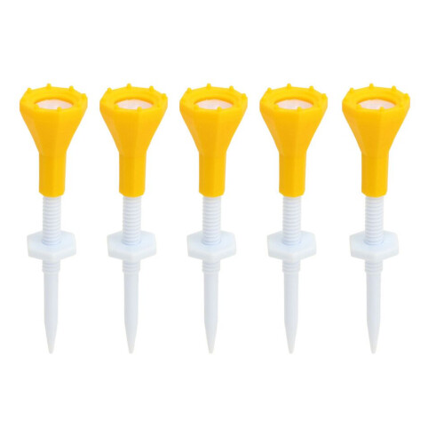 5PCS Yellow Golf Rubber Tees, Smooth Surface, 36g for Better Play 1