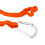 Stretchable Kayak Paddle Leash 3-6ft Orange, Polyester & Aluminum 4
