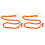 Stretchable Kayak Paddle Leash 3-6ft Orange, Polyester & Aluminum 3