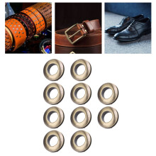 10 Stück runde Ösen, doppelseitig gerollte Ösen, Metallösen für Kleidung, Schuhe, Lederarbeiten, Bronzer