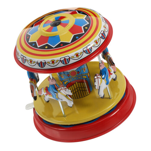 4 Tin Retro Karussell Aufziehspielzeug Für Wohnaccessoires