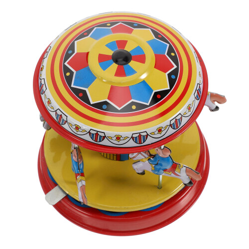 4 Tin Retro Karussell Aufziehspielzeug Für Wohnaccessoires 2