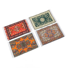 4 Puppenhausteppiche, Miniaturteppiche, 9,8 cm x 16 cm, gewebter Stoff