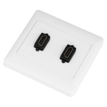 HDMI-väggplatta 2-portars hona till hona, 86x86mm, ABS-material