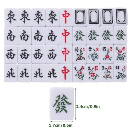 1 Set Mini Mahjong Reisset Draagbare Tegels Kit 1