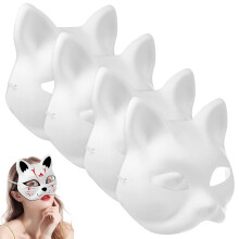 10 Leere Papierkatzenmasken Zum Bemalen Bastelbögen