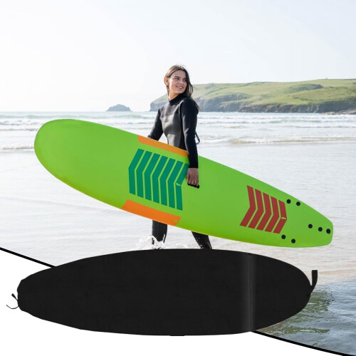 Bodyboard Bag 200x50 cm  Drawstring Closure, Black Foldable Carry Case For Board Cover 1