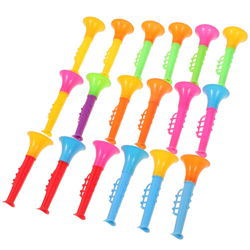 18 Plastic Minitrompetten Voor Kinderen