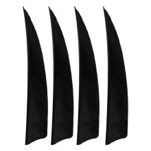 20 flechas de tiro con arco con plumas negras, 10,2 cm, vuelo estable