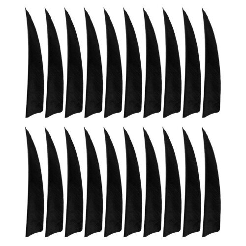 Lot de 20 flèches à empennage noir, 10,2 cm, vol stable 2
