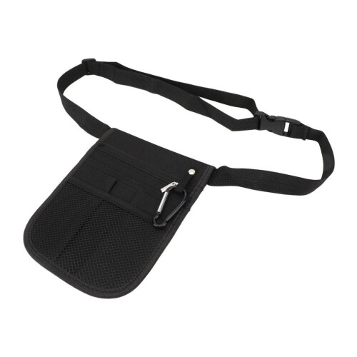 Krankenschwester-Organizer-Gürteltasche, multifunktional, Nylon, Schwarz