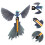 10St Wind-Up Fliegendes Gummiband-Angetriebenes Spielzeug 5